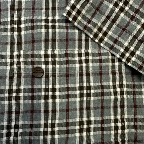 Hanro Switzerland Men's Flannel Checked Robe Cotton Cozy Comfort Size XXL - Picture 7 of 12